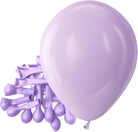 Bezente Pastel Purple Latex Party Balloons - 150 Pack 5 inch Round Helium Pale Lavender Light Purple Lilac Balloons for Bridal Shower Gender Reveal Birthday Wedding Sunflower Party Decorations