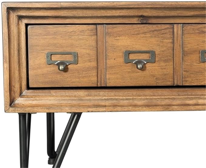 Pemberly Row Transitional Tanner 2PC Occasional Table Set, Light Walnut Finish - Image 9