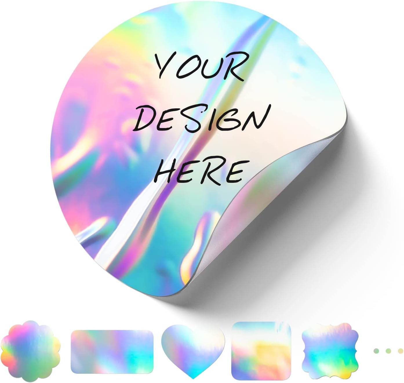 Custom Logo Stickers for Business, Personalised Branding Labels, Any Shape & Size, Waterproof, Glossy Holographic