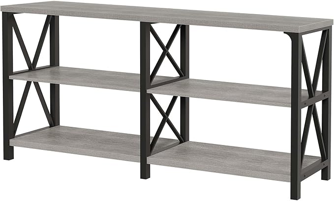 LVB Industrial Entryway Table, Farmhouse Rustic Console Table Behind Couch - Image 8