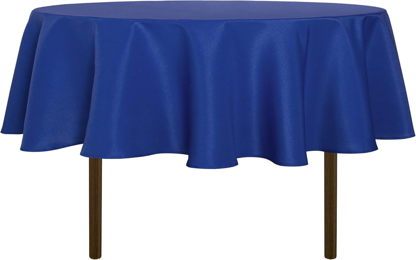 sancua Round Tablecloth - 70 Inch - Water Resistant Spill Proof Washable Polyester Table Cloth Decorative Fabric Table Cover for Dining Tables, Buffet Parties and Camping, Blue