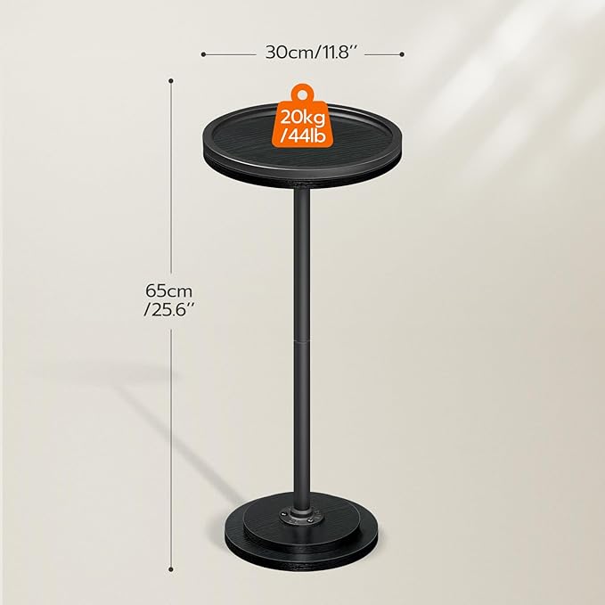 HOOBRO Small Round Side Table, Drink Table, Coffee Martini Table - Image 3