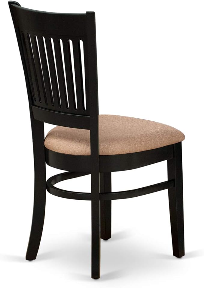 East West Furniture ANVA3-BLK-C 3 Piece Modern Dining Table Set Contains a - Image 9