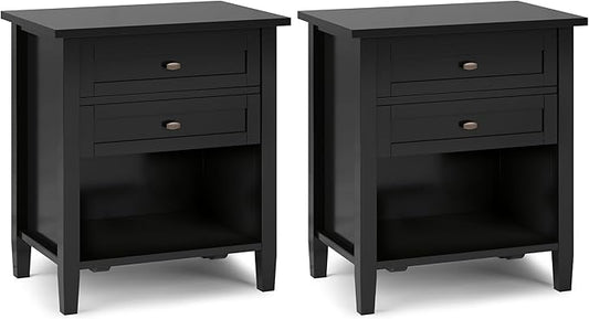 SIMPLIHOME Warm Shaker Solid Wood 24 inch Wide Transitional-Style Bedside by SimpliHome