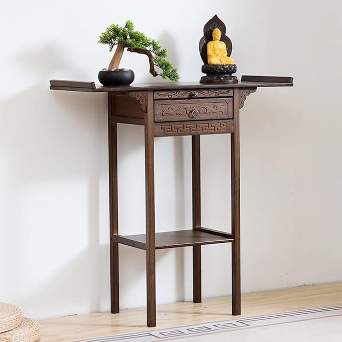 Japanese Zen Style Altar End Table Vintage Console Table - Image 3