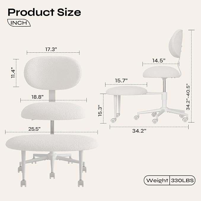 Pinmoco Ergonomic Cross Legged Office Chair - Image 2