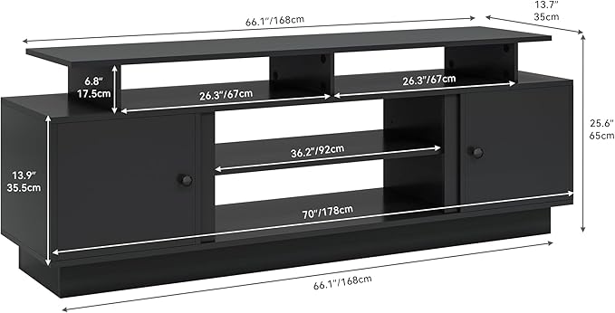 YITAHOME Modern TV Stand for 80 inch TVs, Entertainment Center - Image 2