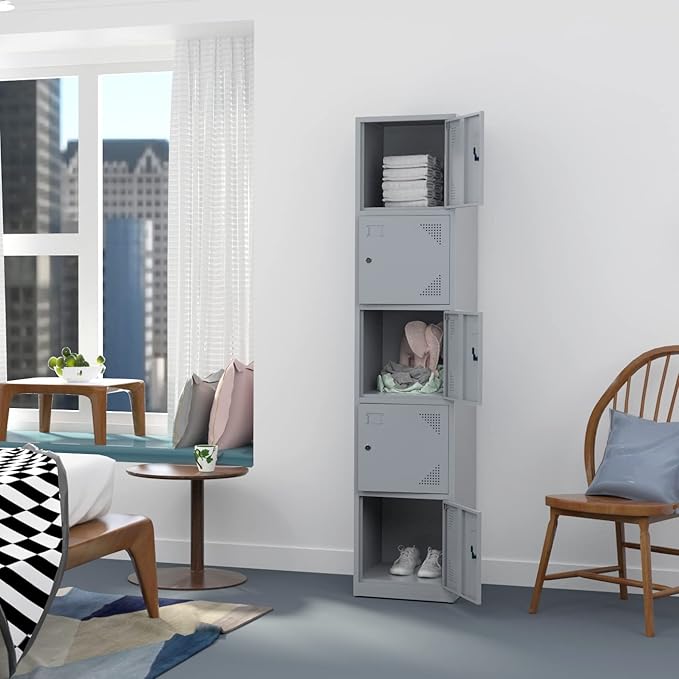71" Metal Storage Locker With 5 Doors - Image 2