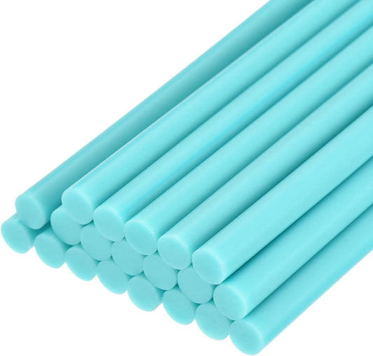 uxcell 20pcs Hot Glue Sticks for Glue Gun 7mm/0.27-inch x 4-inch Mini Hot Melt Adhesive Glue Stick Light Blue