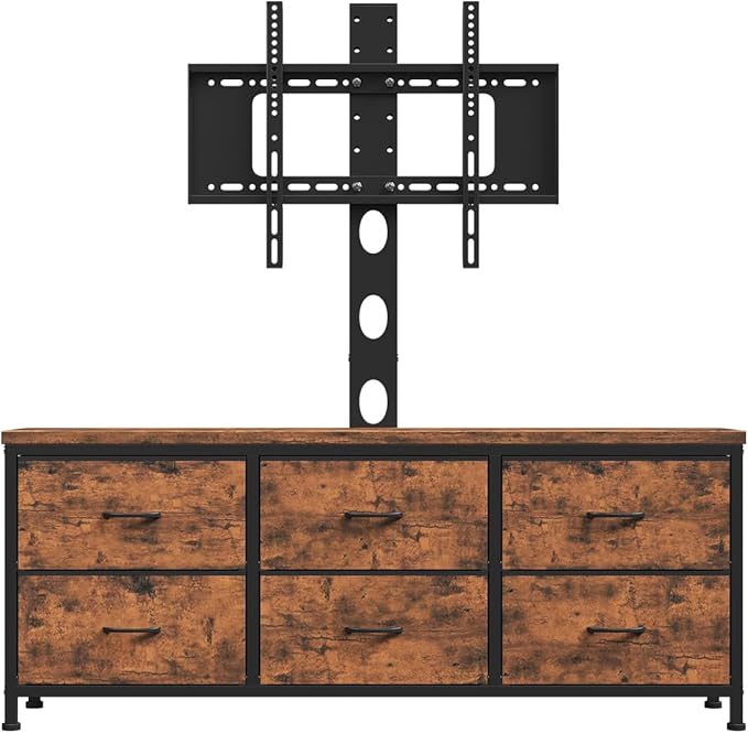 TV Stand with Mount, Fabric Dresser with 6 Drawers - Image 8