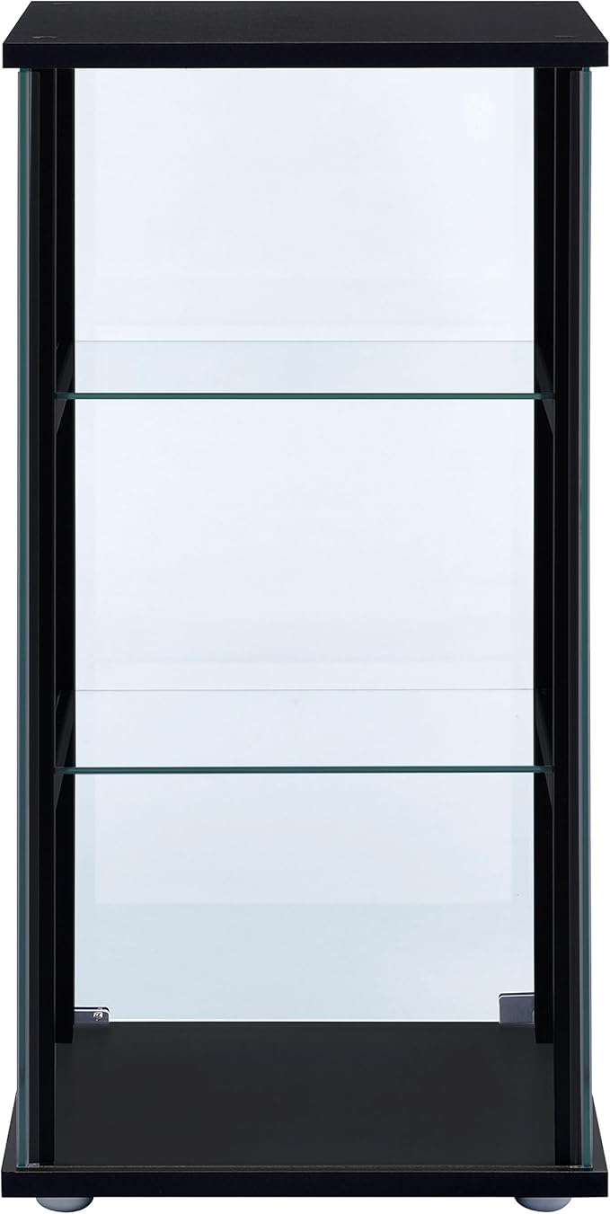 Coaster Home Furnishings Cyclamen 34-inch 3-Tier Clear Tempered Glass Curio - Image 7