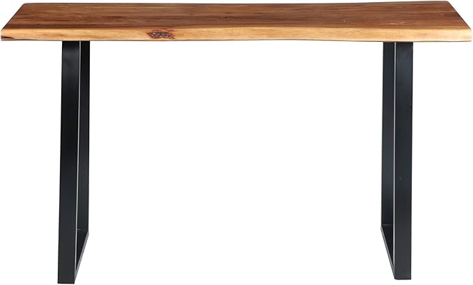 TUP THE URBAN PORT 195122 Industrial Wooden Live Edge Desk - Image 4