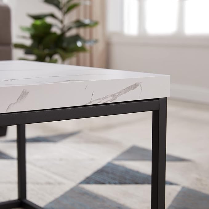 CENSI 18-Inch Marble Accent End Table/Side Table - Image 9