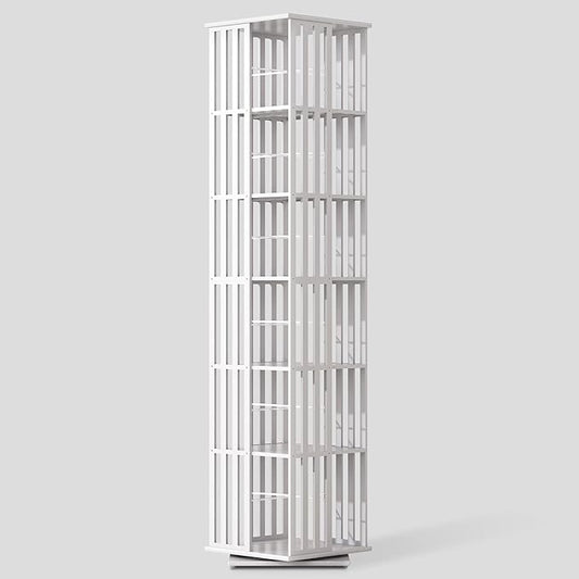 YOWOS Rotating Bookshelf Tower, 360° Display Spinning Bookcase, Bamboo by YOWOS