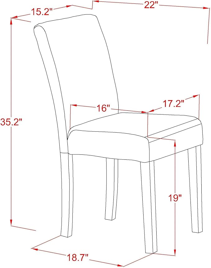 East West Furniture ABP6T24 Abbott Parson Chairs - Image 9
