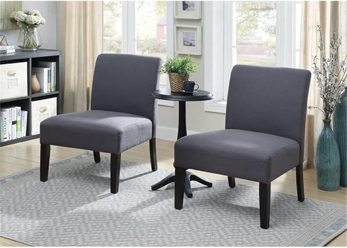 BOWERY HILL 3-Piece Accent Table and Chair Set, MDF and Birch Wood, - Image 2