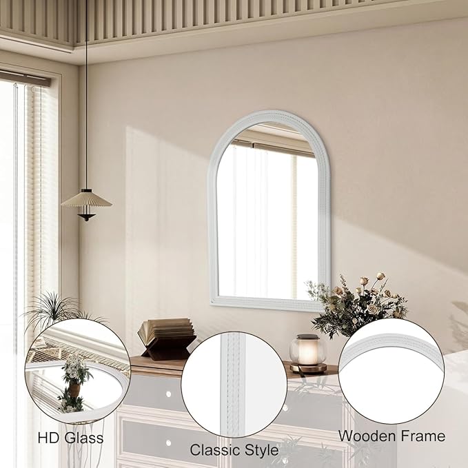 Arched Vanity Mirror for Wall, Decorative Rope Mirror for Bathroom, Living Room - Image 5