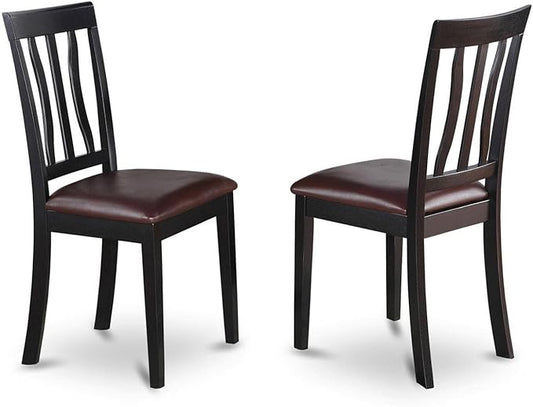 East West Furniture ANC-BLK-LC Antique Dining Room Chairs by EastWestFurniture