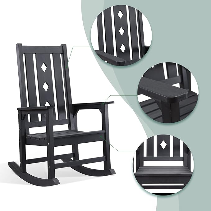Oversized Rocking Chair, Outdoor Rocker - Image 3
