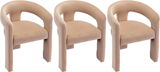 VESCASA Velvet Barrel Dining Chair by VESCASA
