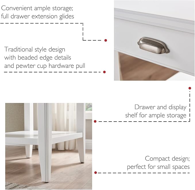 Leick Home Laurent 20 in. Solid Wood End Table - Image 8