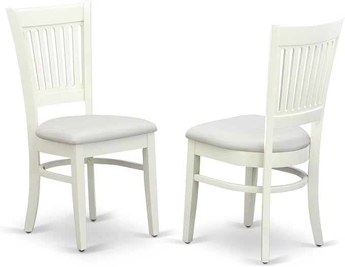 East West Furniture ANVA3-LWH-C 3 Piece Dining Table Set - Image 4