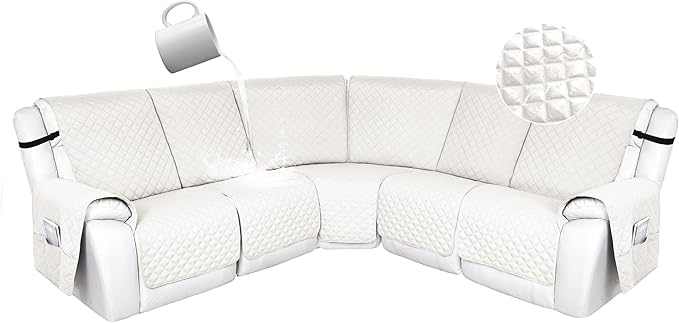 HDCAXKJ 100% Waterproof Reclining Sectional Couch Covers L Shape Recliner Sofa by HDCAXKJ