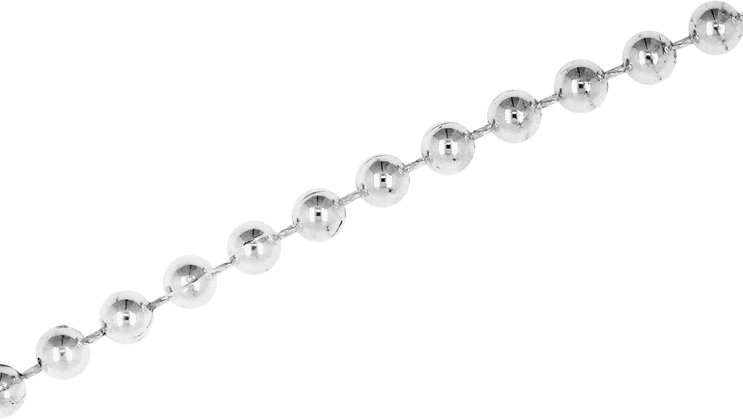 Mandala Crafts 8mm Faux Metallic Silver Pearl Beads Roll - 20 Yards Strand of Fake Pearls Chain Garlands Spool String for Christmas Tree, Wedding, Party, Vases, DIY Decoration