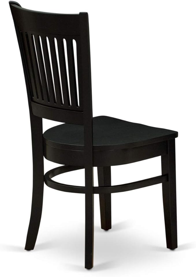East West Furniture ANVA3-BLK-W 3 Piece Kitchen Table Set - Image 9