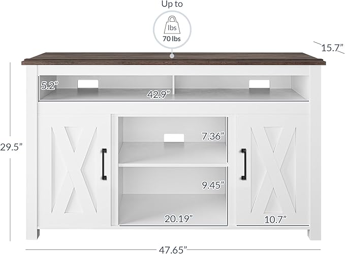 BELLEZE 48" TV Stand, Entertainment Center - Image 5