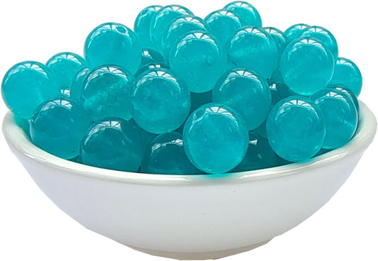 Stone Beads 6mm 140pcs Lake Blue Chalcedony Beads Round Loose Gemstones Beads for Bracelet Necklace Jewelry Making (6mm, 60617 Lake Blue Chalcedony)