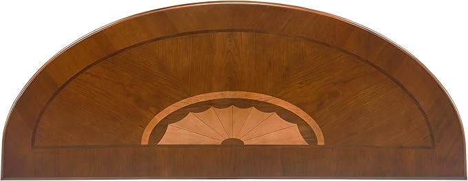 PADMA HOUSE Traditional Wood Semi-Circle Sofa Table - Image 7