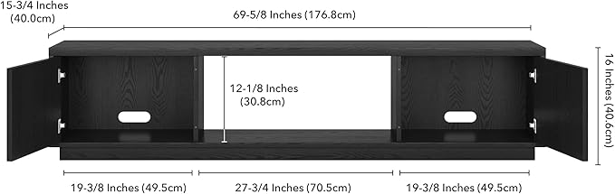 Henn&Hart Fluted TV Stand for TVs up to 78" - Image 3