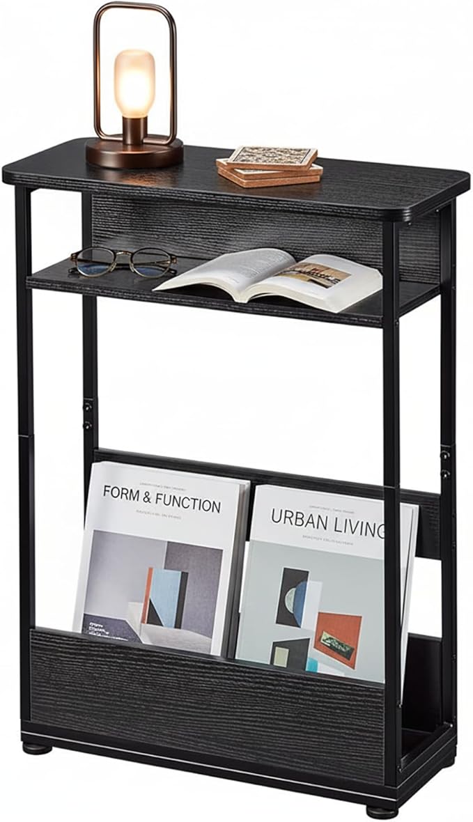 Narrow Side Table, 3-Tier Slim End Table by YEAKOO