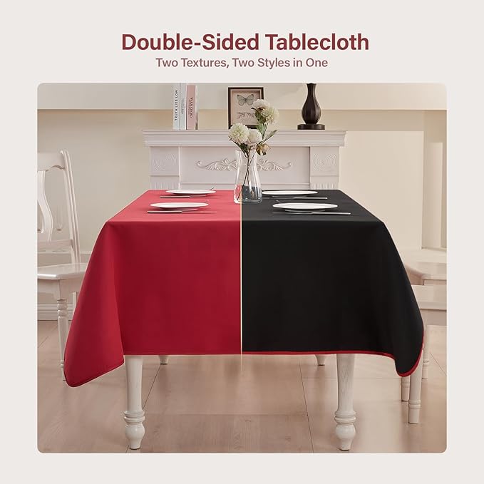 BALCONY & FALCON Rectangular Table Cloth Water Resistant Double-Sided Usable - Image 5