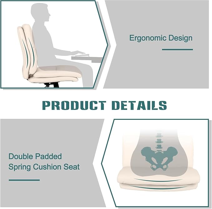 LUCKWIND Armless Office Desk Chair - Image 5