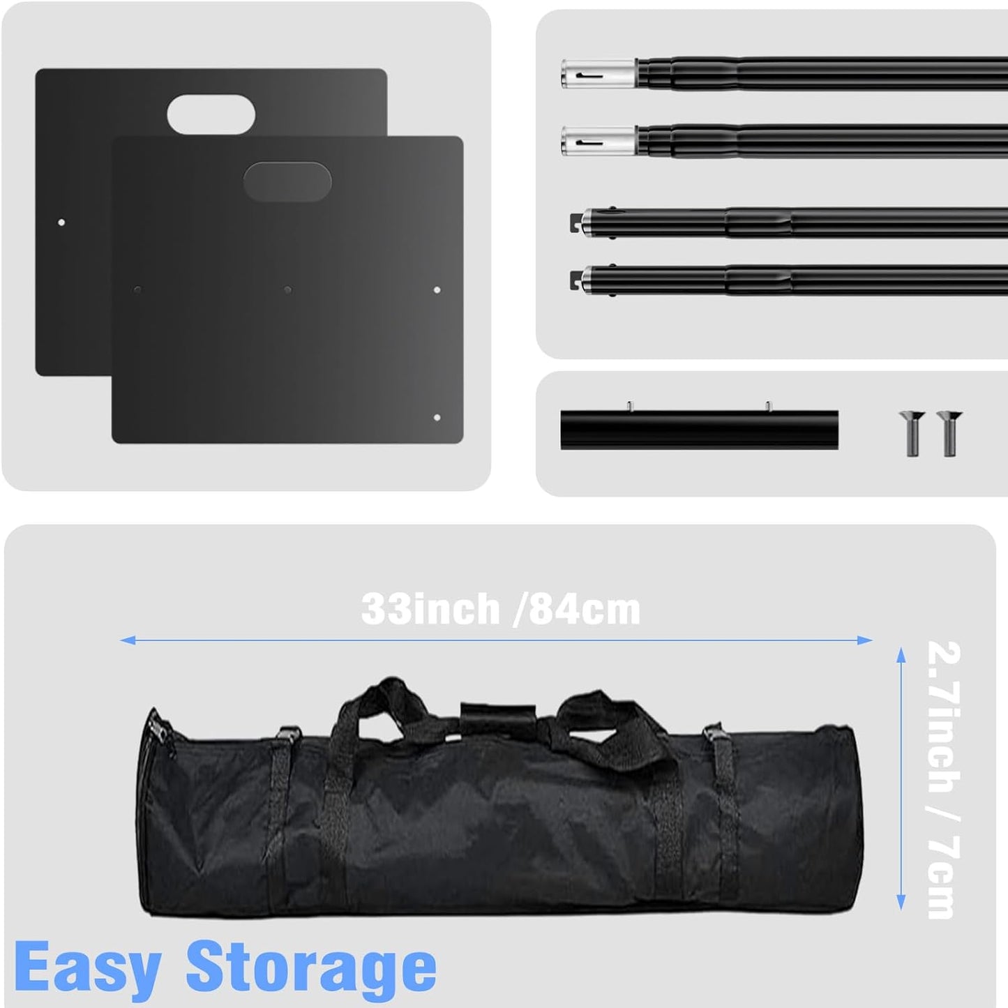 Pipe and Drape Backdrop Stand 10FT x 8FT, Adjustable Backdrop Stand Heavy Duty, Background Stand, Backdrop Stand for Parties, Photography, Wedding, Birthday Decoration (10ft x 8ft)