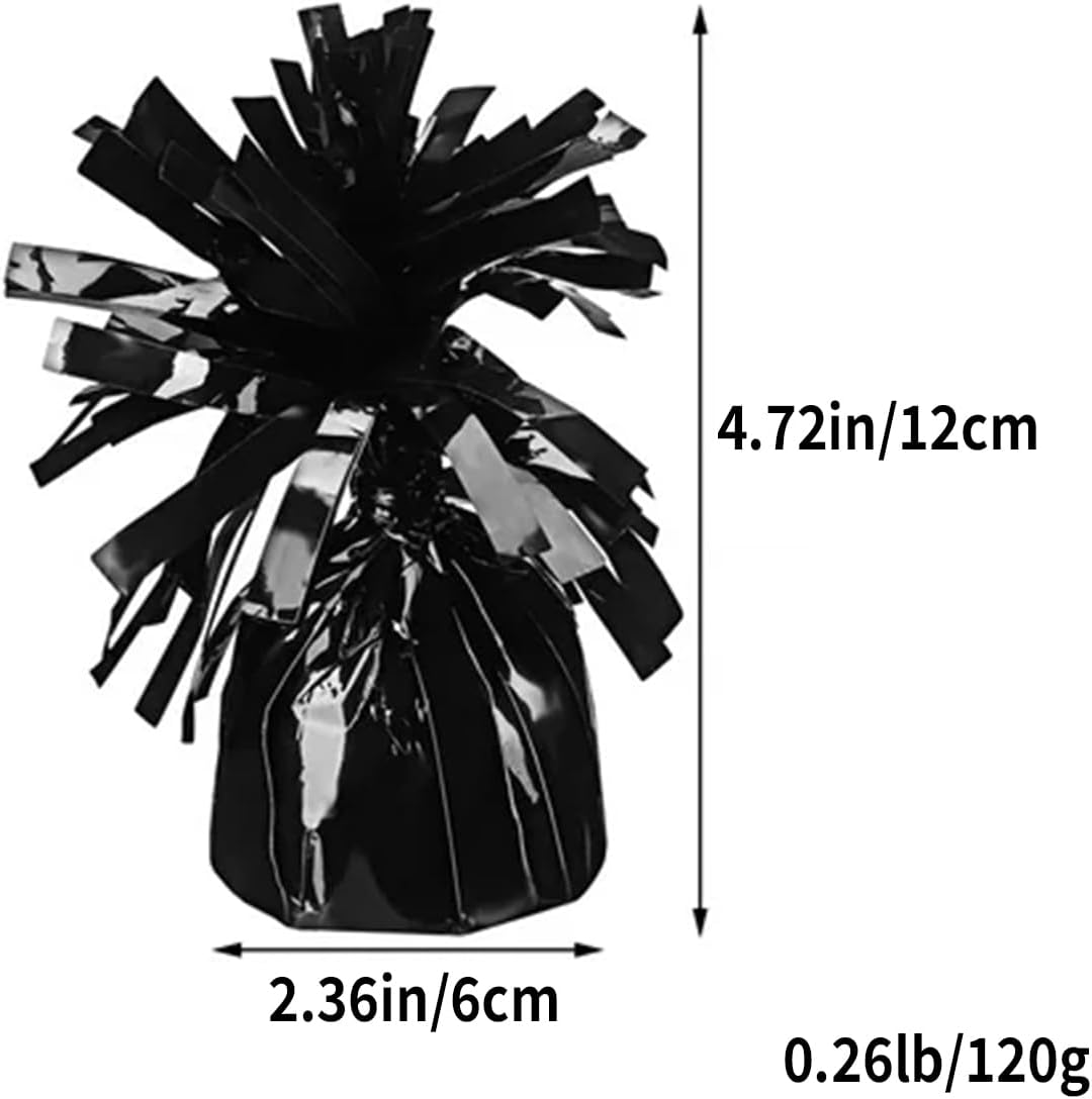 Balloon Weights for Helium Balloons Heavy Black Metallic Anchor Balloon Holders 4.8oz DIY Table Weights for Birthday Wedding Party Decorations Pack of 12