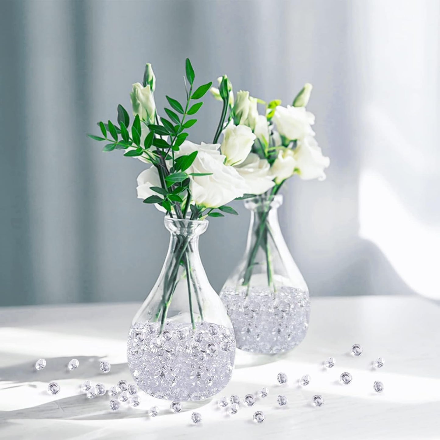 Acrylic Diamonds, 1000PCS 10mm Clear Crystals Gems Table Scatter Gemstones for Decoration Wedding Party Birthday Bridal Shower Vase Fillers