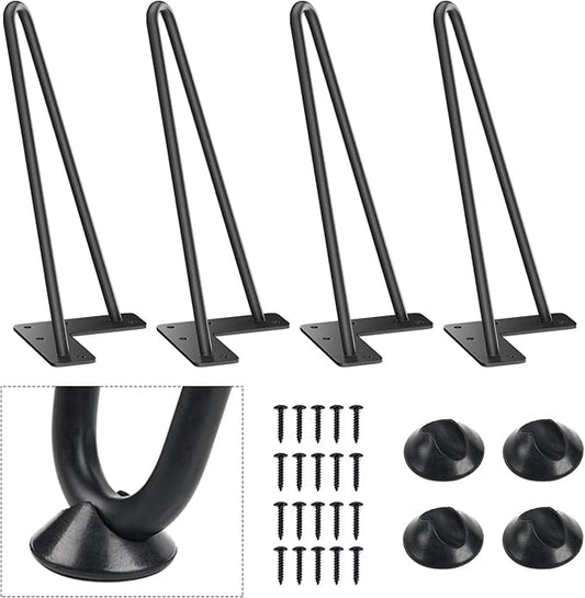 SMARTSTANDARD 10 Inch Heavy Duty Hairpin Furniture Legs, Metal Home DIY Projects by SMARTSTANDARD