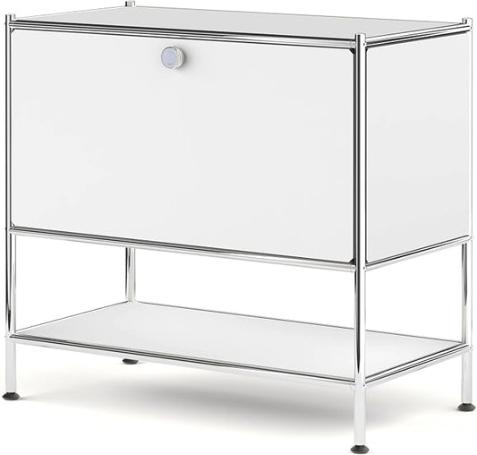 Metal Sidetable with Flap Door, 27.5" Height by SIMPLINK