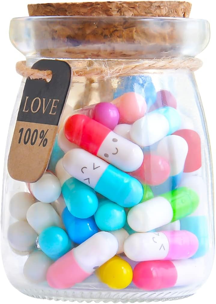 Capsule Letters in a Bottle, Capsule Message in A Bottle, Christmas Friendship Gift for Your Girlfriend Boyfriend Wife Sister Bestfriend Birthday Valentine’s Day Gifts