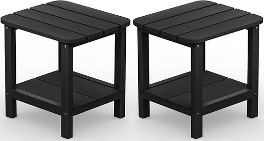SERWALL Double Adirondack Side Set of 2, Table Rectangular End Table by SERWALL