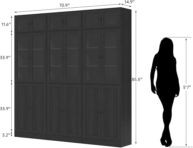 TUSY 85.5" Modern Tall Bookcase - Image 2