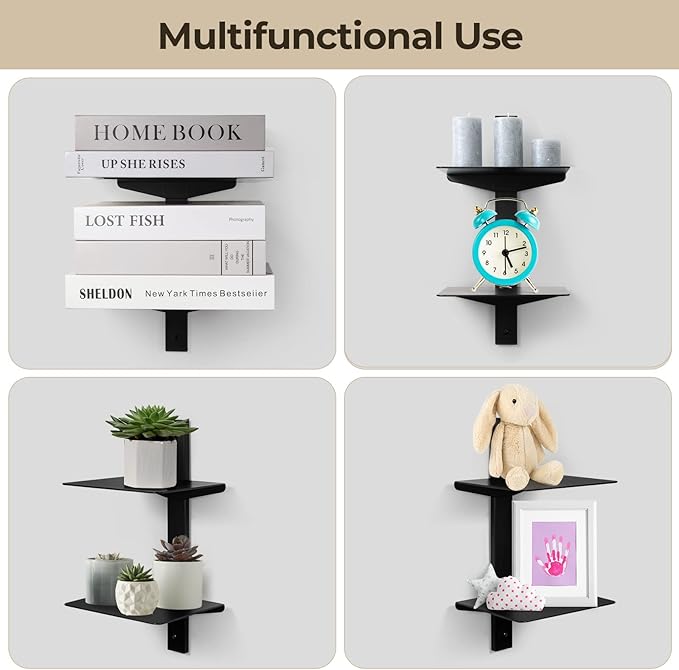Floating Book Shelves for Wall, 8 Tier Invisible Floating Bookshelf, Vertical - Image 5