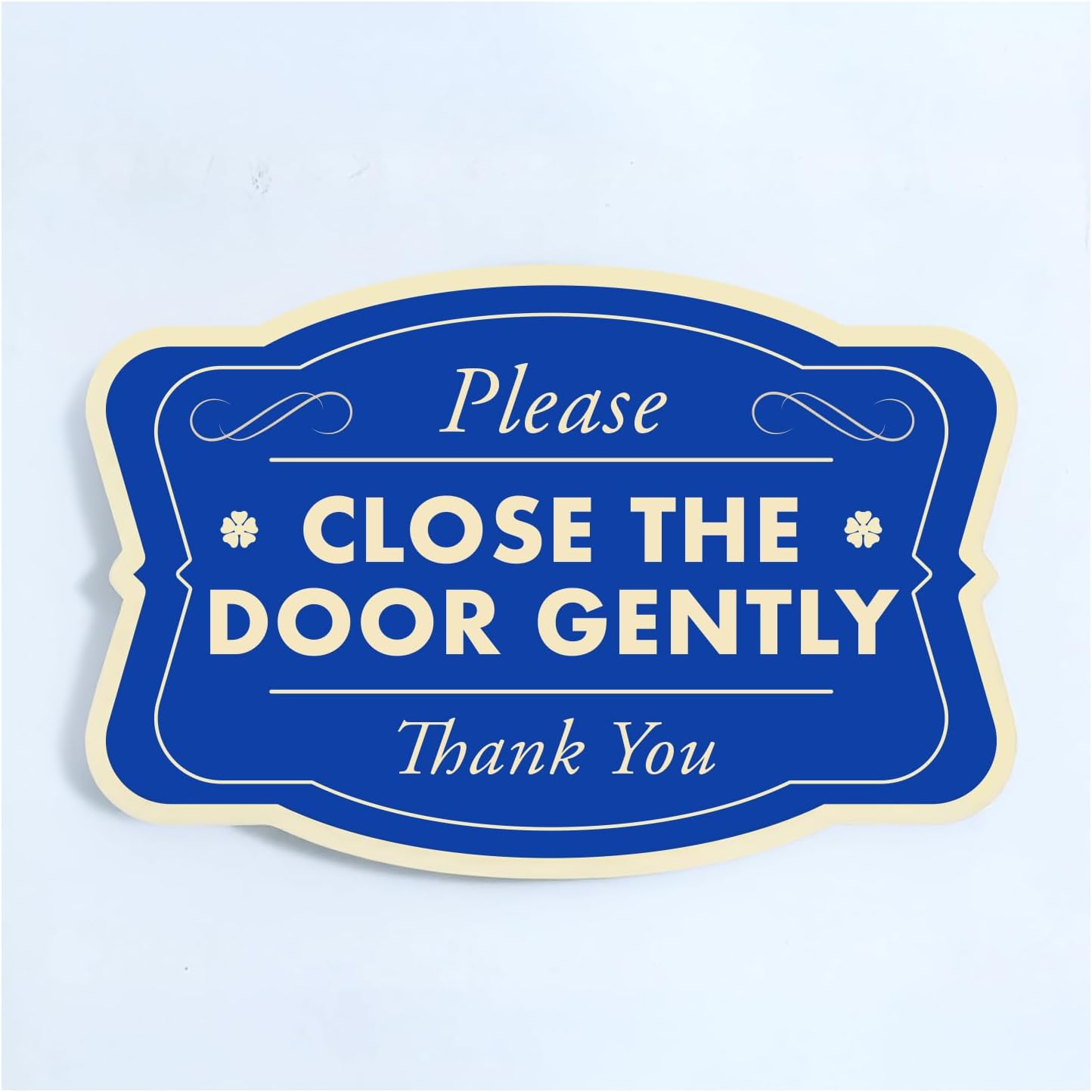 Custom Decorative Outdoor Metal Signs, Personalized Aluminum Signs, Customized Driveway Signs, Waterproof Signs Made In USA, Design 3 Blue Steel 14x10 In