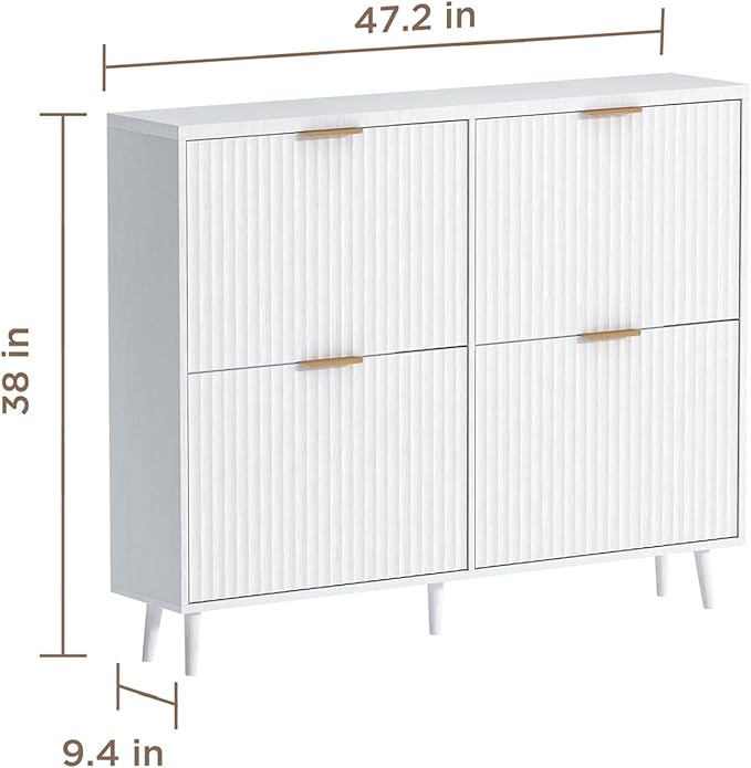 Shoe Cabinet Storage, Modern Freestanding Organizer - Image 2