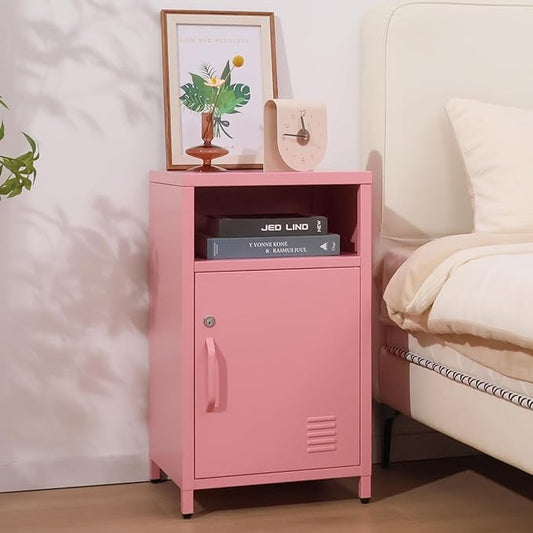 ALBAD Compact Metal Nightstand by Albad