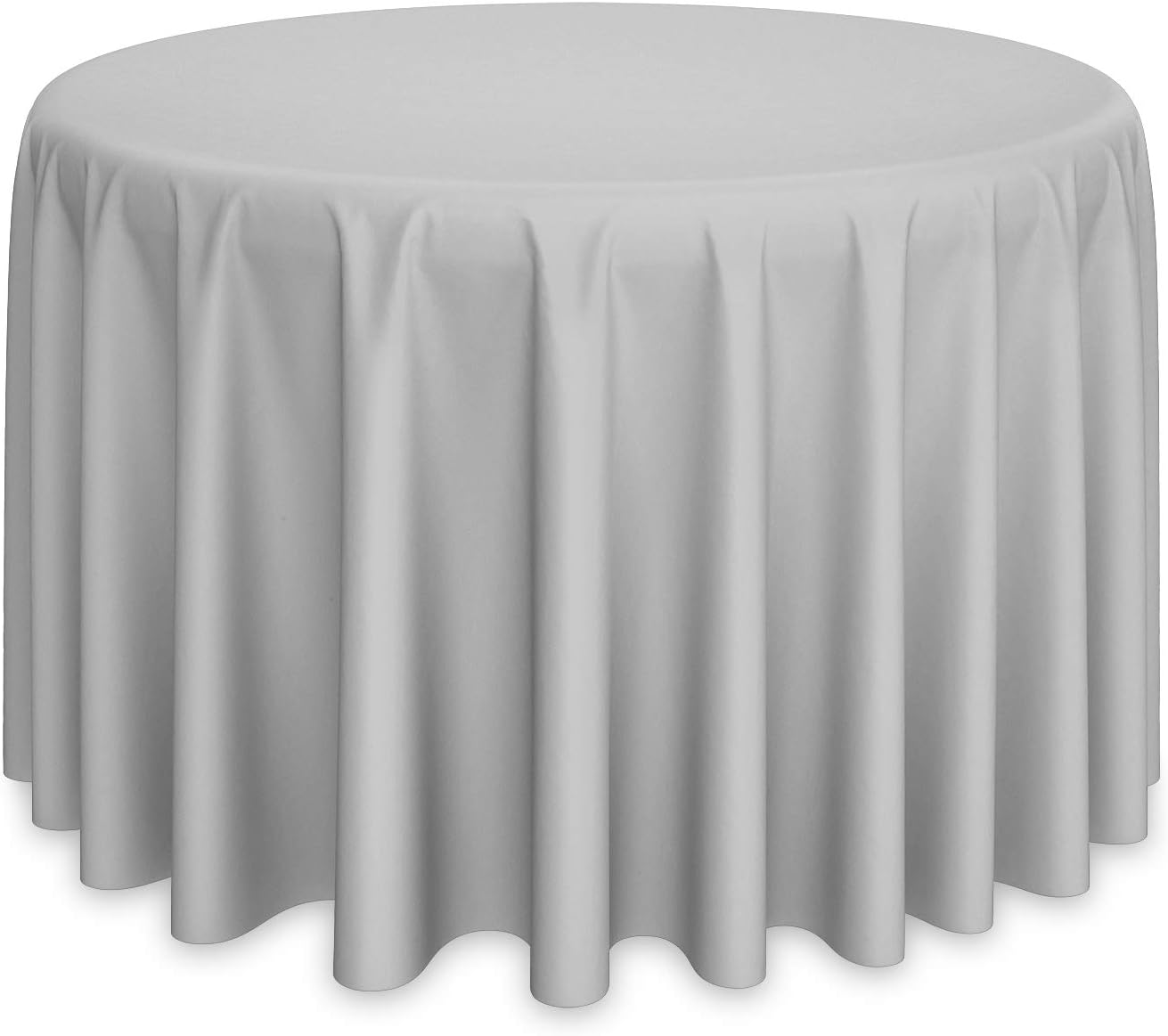 Lann's Linens - 10 Premium 120" Round Tablecloths for Wedding/Banquet/Restaurant - Polyester Fabric Table Cloths - Silver