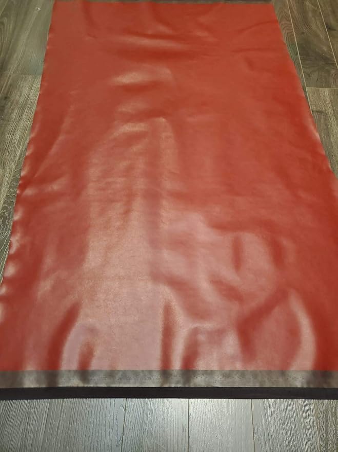NAT LEATHERS | Burgundy Soft Faux Vegan Leather Fabric Sheet PU | 4 Yards Cut - Image 3